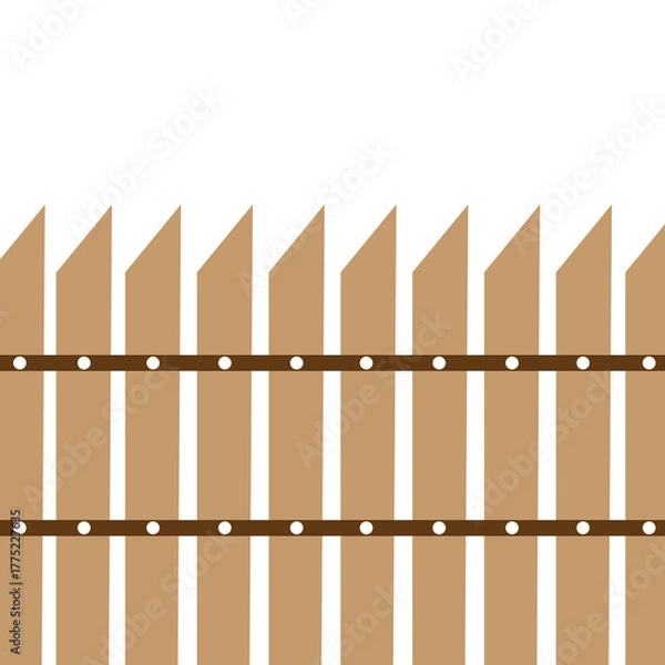 Fototapeta wooden fence set