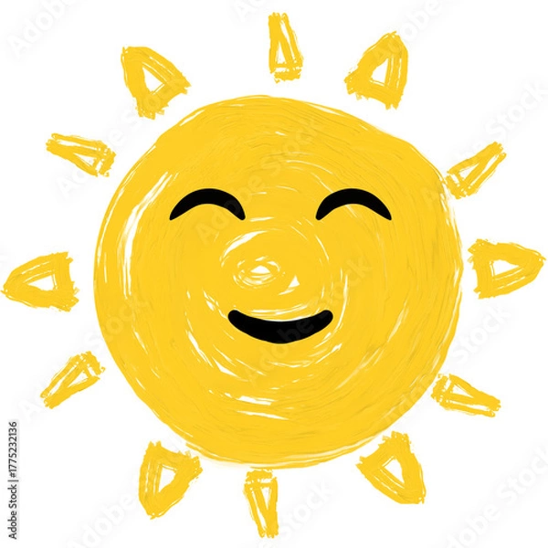 Obraz happy sun cartoon