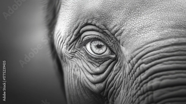 Fototapeta close-up elephants eye
