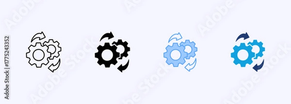 Fototapeta Transition Icon Set Multiple Style Collection