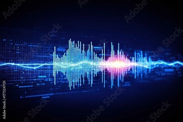 Fototapeta Vibrant motion art of feedback evaluation connectivity measurement efficiency amplitude and stability unified in flow