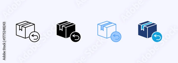 Fototapeta Logistic Replacement Icon Set Multiple Style Collection