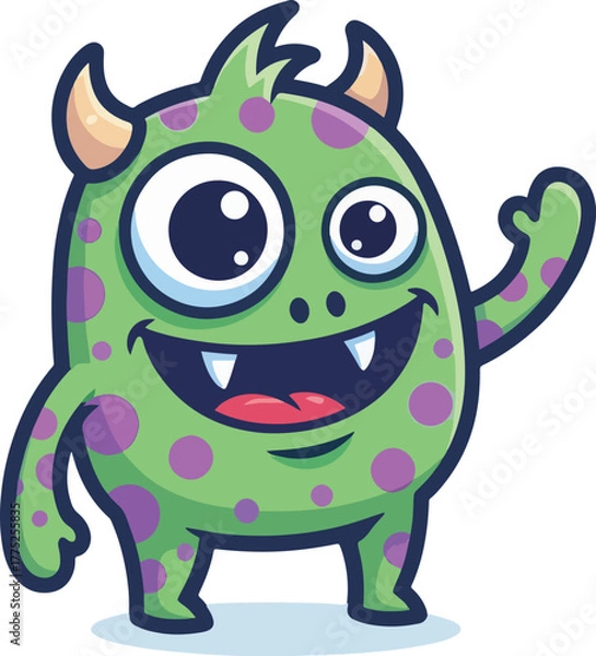 Fototapeta Cute Fluffy Monster Character Collection Illustration 