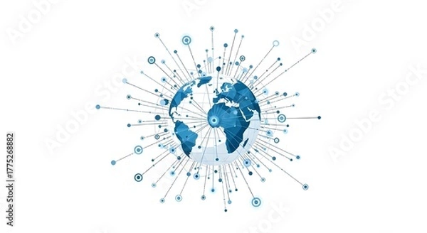 Fototapeta Global Network Connection Concept