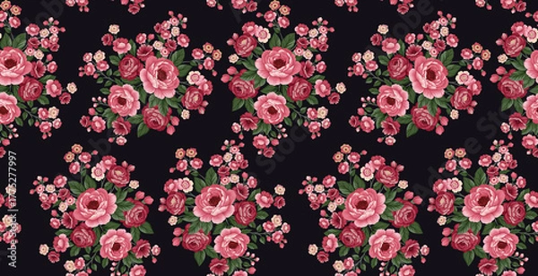 Fototapeta seamless floral pattern