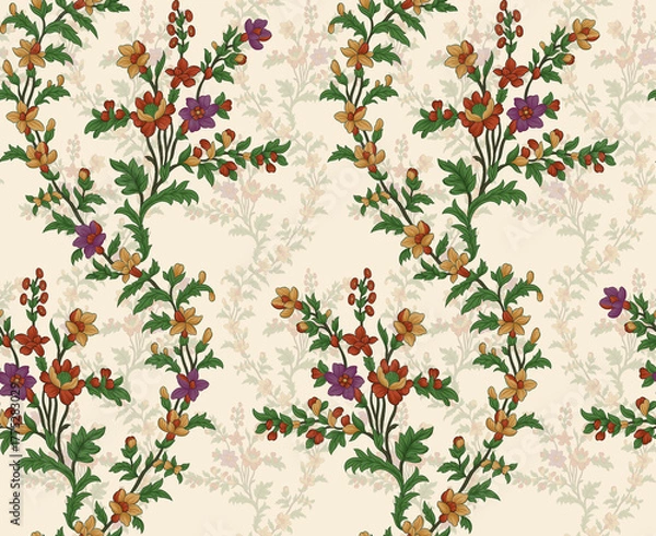 Fototapeta seamless floral pattern