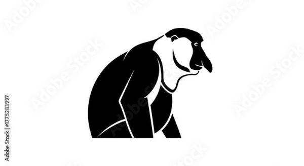 Obraz Monkey silhouette design