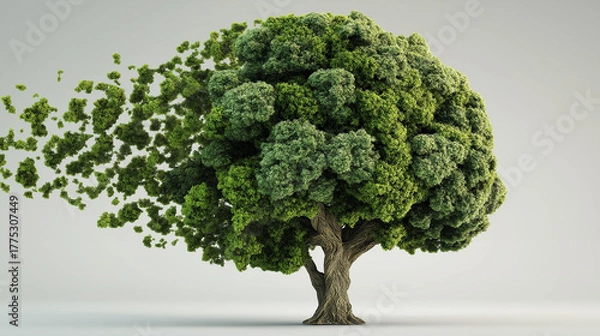 Obraz ai shaped like a tree symbolizing growth and eco marketing innovation