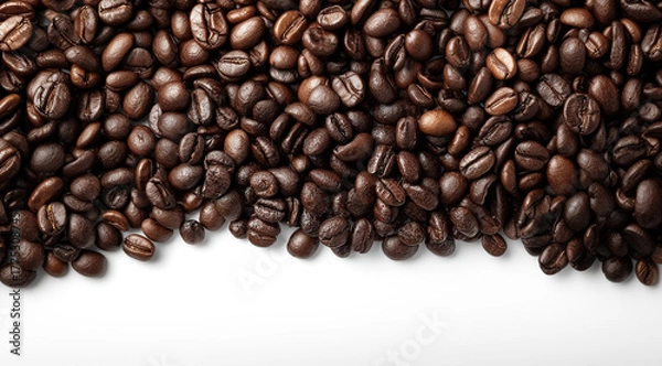 Obraz Roasted coffee beans - Close-up - Aromatic richness