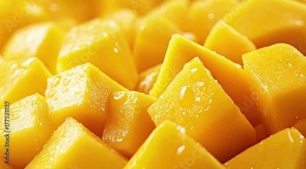 Fototapeta Close-up of diced mango (21)