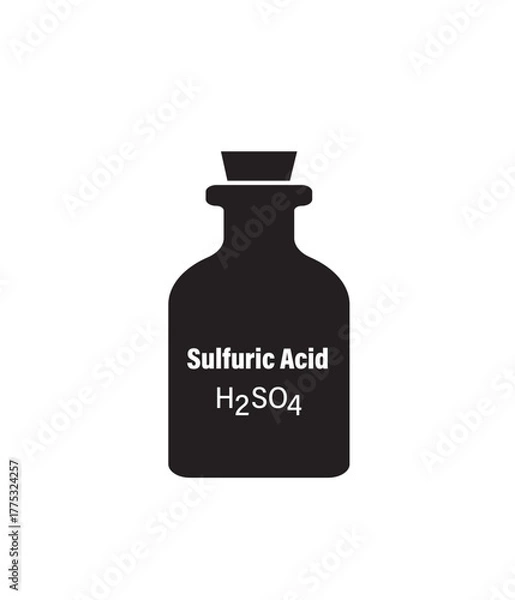 Fototapeta Laboratory glass with H2SO4	