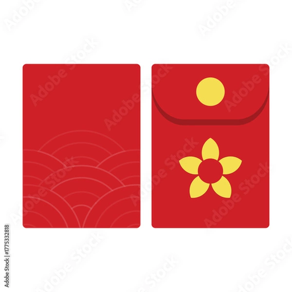 Obraz Lucky Red Envelopes for Lunar New Year and Special Occasions in Vector Format