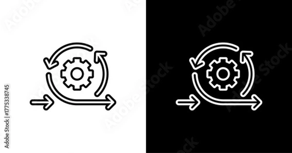 Obraz Agile Development  White Icon Set Design