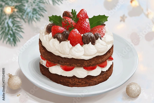 Obraz クリスマスケーキ