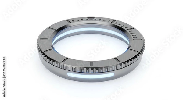 Obraz Futuristic Metallic Ring Design with Illuminated Elements for Technology and Modern Applications
