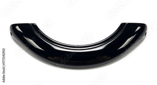 Obraz Glossy Black Curved Object with a Sleek and Modern Aesthetic
