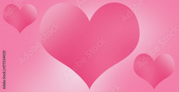 Fototapeta Valentine's background bright and seamless pattern of soft pink gradient hearts scattered on a subtle, blush toned background, perfect for a romantic theme.