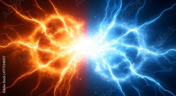 Fototapeta abstract background with glowing lights