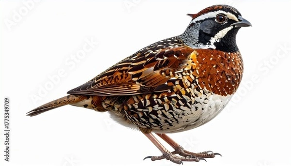Fototapeta California quail with distinctive topknot and scaled plumage in side profile for editorial wildlife photography state bird design and poetic nature-themed visuals