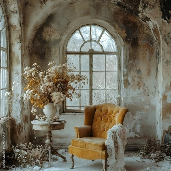 Obraz Background vintage wedding generative AI