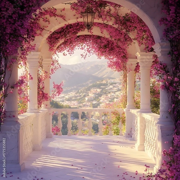 Obraz Background vintage wedding generative AI