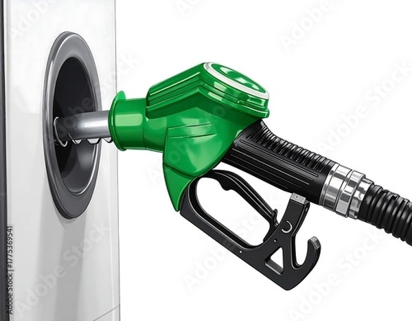 Obraz Fuel pump inserting into a gas station nozzle