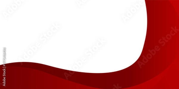 Fototapeta Red curve on a white background vector.  Dynamic shapes composition. Creative illustration for poster, web, landing, cover, greeting, EPS 1