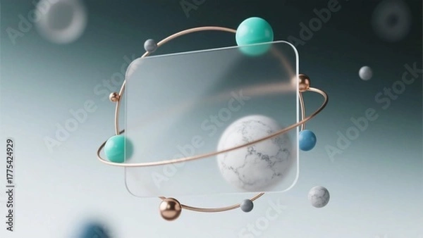 Obraz Modern glass mimicry style visual;