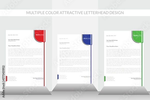 Obraz Multiple Color Creative Letterhead Design