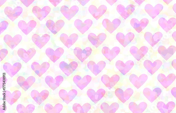 Fototapeta ハートの背景パターンキラキラ素材