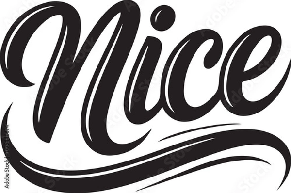 Fototapeta Nice text with a swoosh