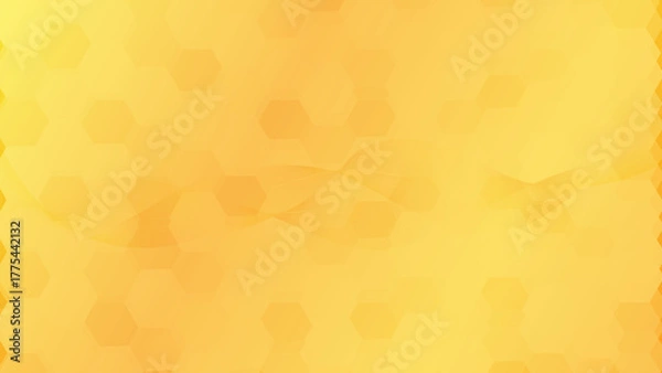 Obraz Abstract Yellow Hexagon Pattern with Subtle Wave Overlay