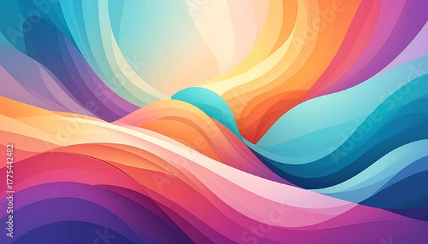 Obraz Vivid rainbow colored abstract background
1