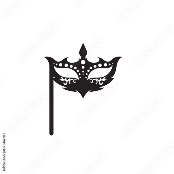 Fototapeta Masquerade Carnival Mask Icon and symbol logo