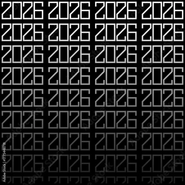 Fototapeta 2026 pattern logo, 2026 new year background