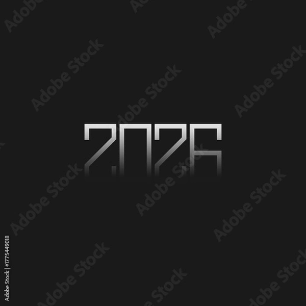 Fototapeta simple new year 2026 logo