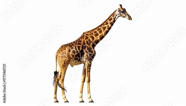 Obraz a giraffe isolated on white 