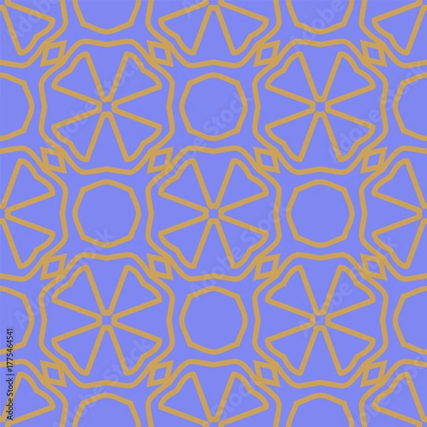 Fototapeta Abstract vector illustration with intricate geometric patterns. For interior decoration, textile industry, printing industry.