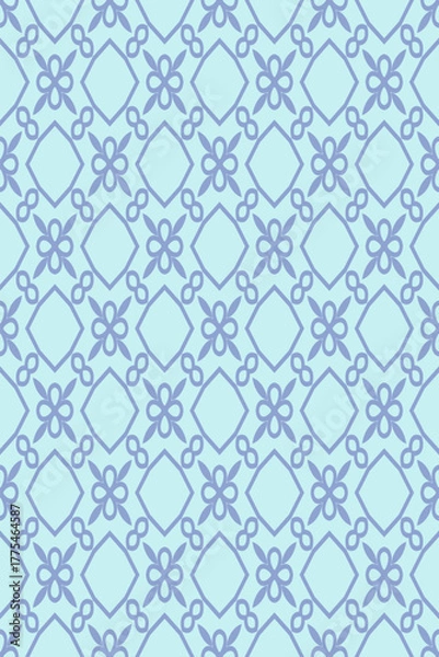 Fototapeta Abstract vector illustration with intricate geometric patterns. For interior decoration, textile industry, printing industry.