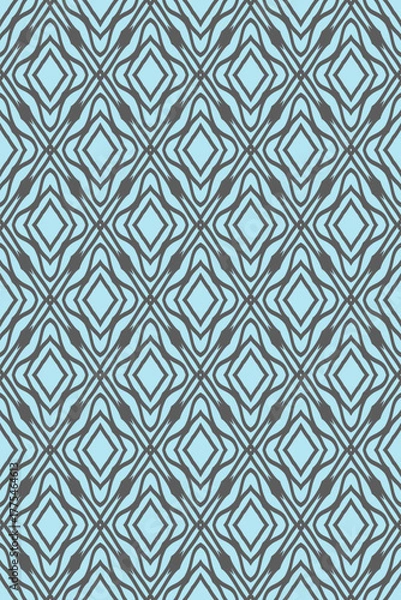 Fototapeta Abstract vector illustration with intricate geometric patterns. For interior decoration, textile industry, printing industry.