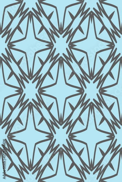 Fototapeta Abstract vector illustration with intricate geometric patterns. For interior decoration, textile industry, printing industry.