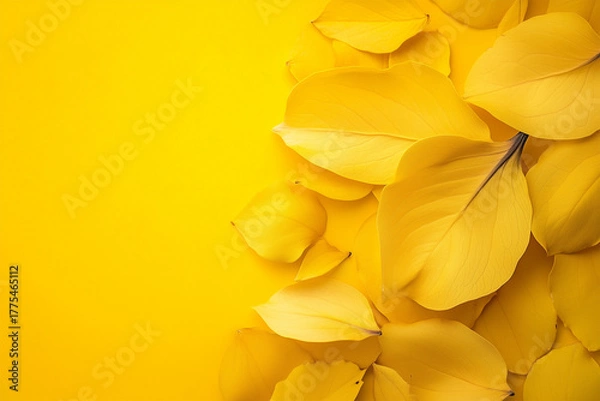 Obraz yellow background with leaves