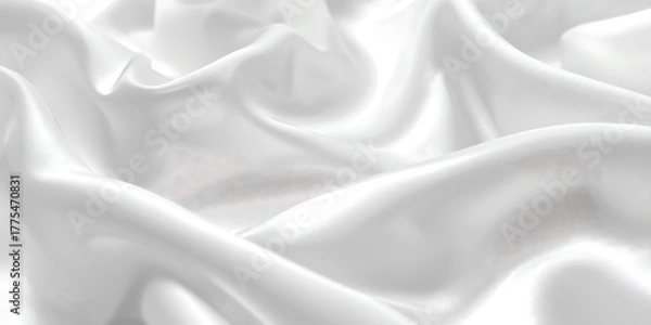 Obraz Soft white silk fabric with flowing folds and gentle light