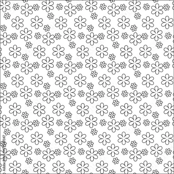 Fototapeta Vector seamless flower pattern background