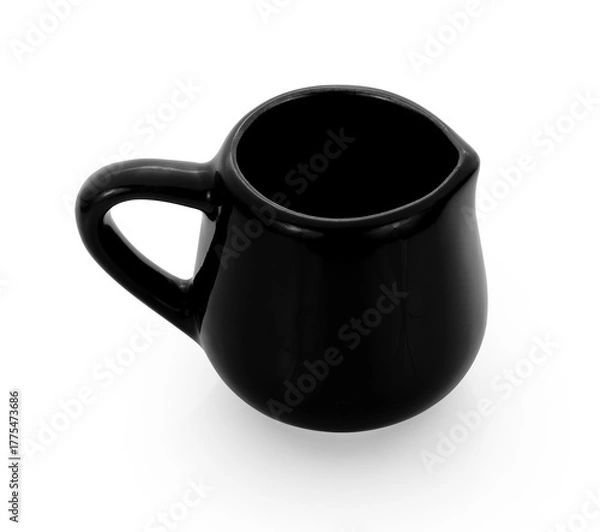 Fototapeta Milk jar isolated on white background.