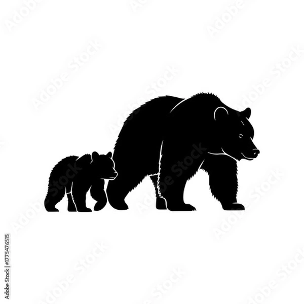 Obraz Bear Silhouette Vector Art
