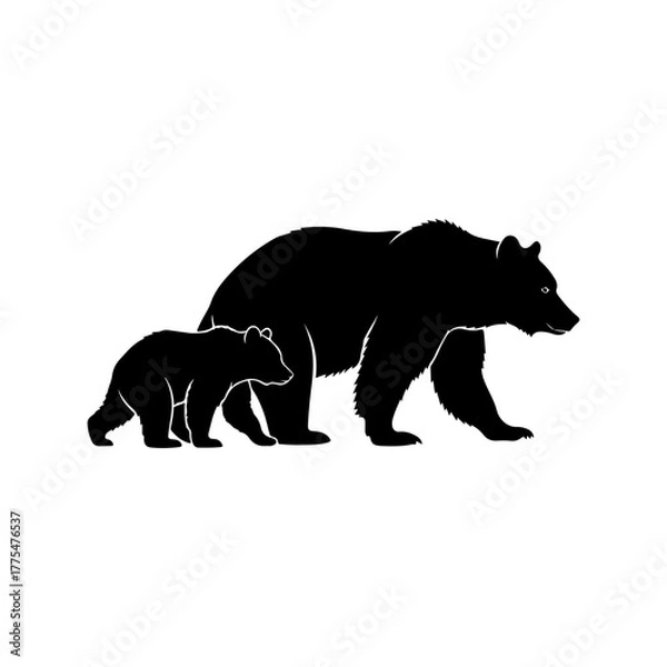 Fototapeta Bear Silhouette Vector Art