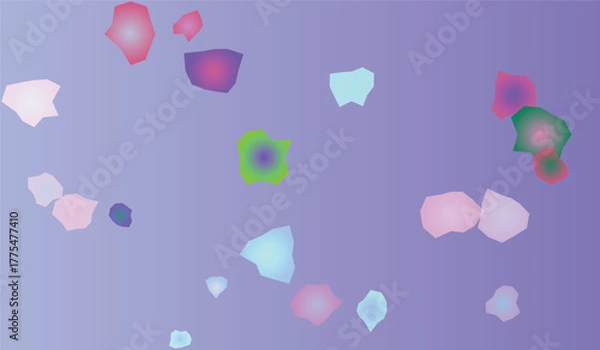 Fototapeta Abstract Gradient Mosaic Art With Colorful Shapes On Lilac Background For Modern Design