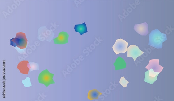 Fototapeta Abstract polygonal shapes composition with vibrant gradient colors and a modern aesthetic design