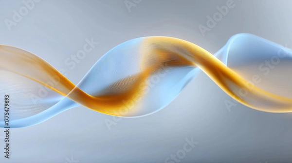 Obraz Abstract Wave Harmony: An elegant, flowing abstract design of swirling colors, evoking a sense of calm and dynamism.